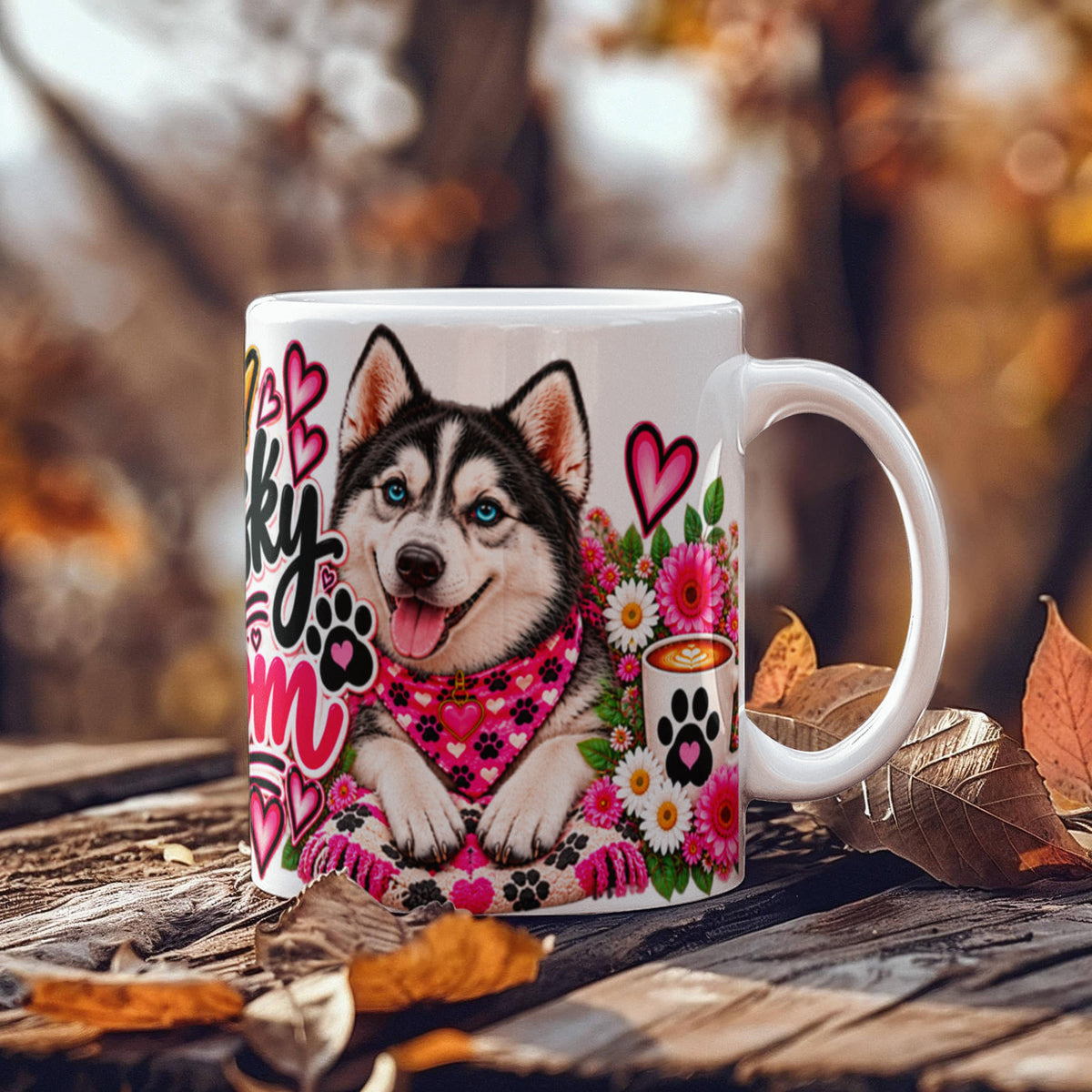 Husky Mom Coffee Mug, Siberian Husky Mom Gift, view 6