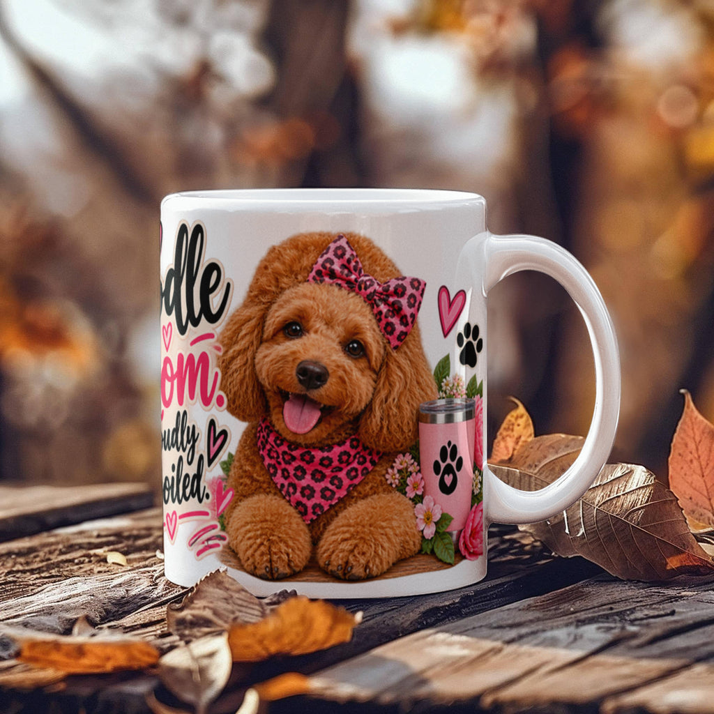 Poodle Mom Proudly Spoiled Coffee Mug, view 10
