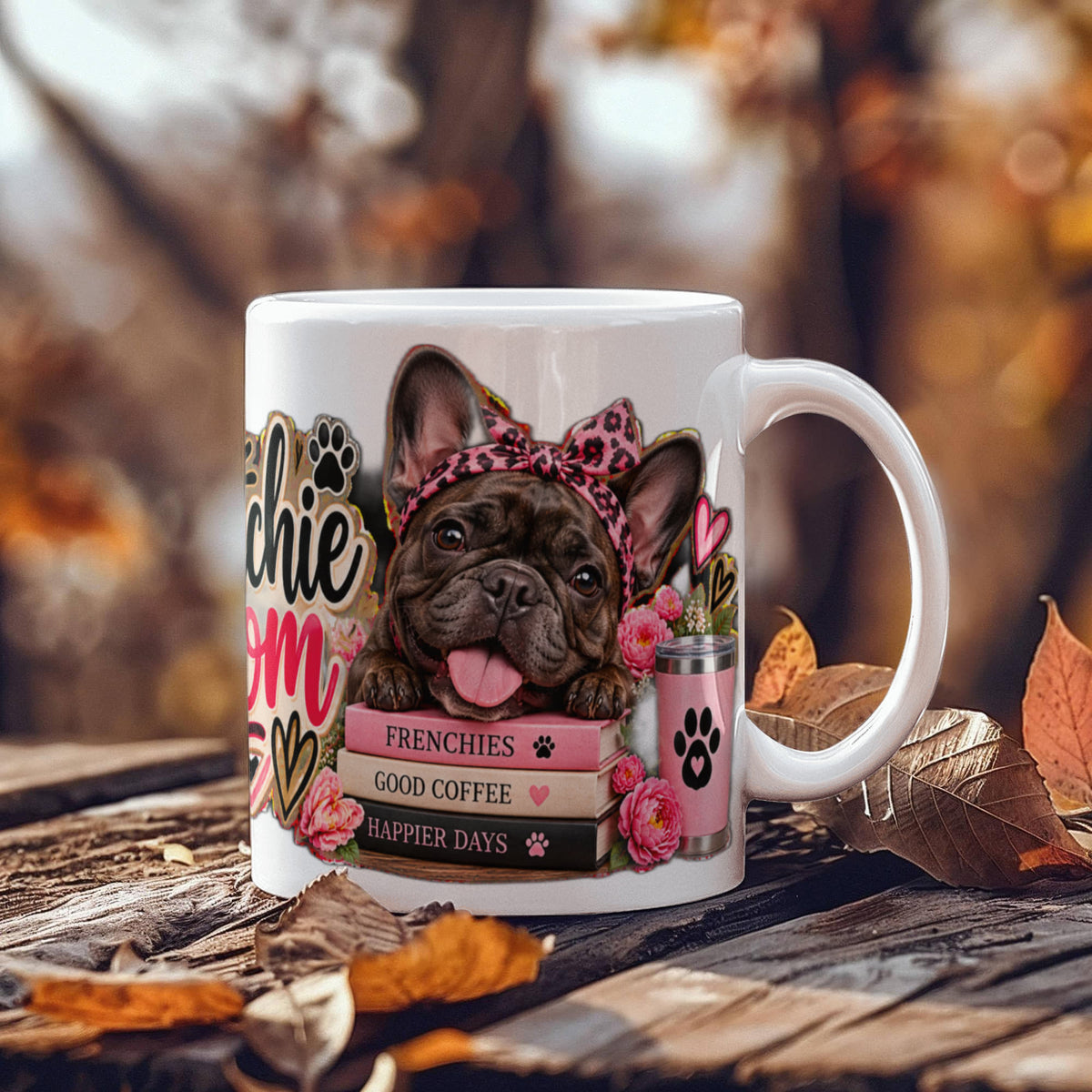 Frenchie Mom Coffee Mug, French Bulldog Mom Gift, view 6