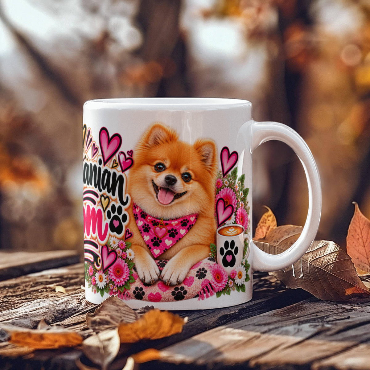 Pomeranian Mom Coffee Mug, view 6