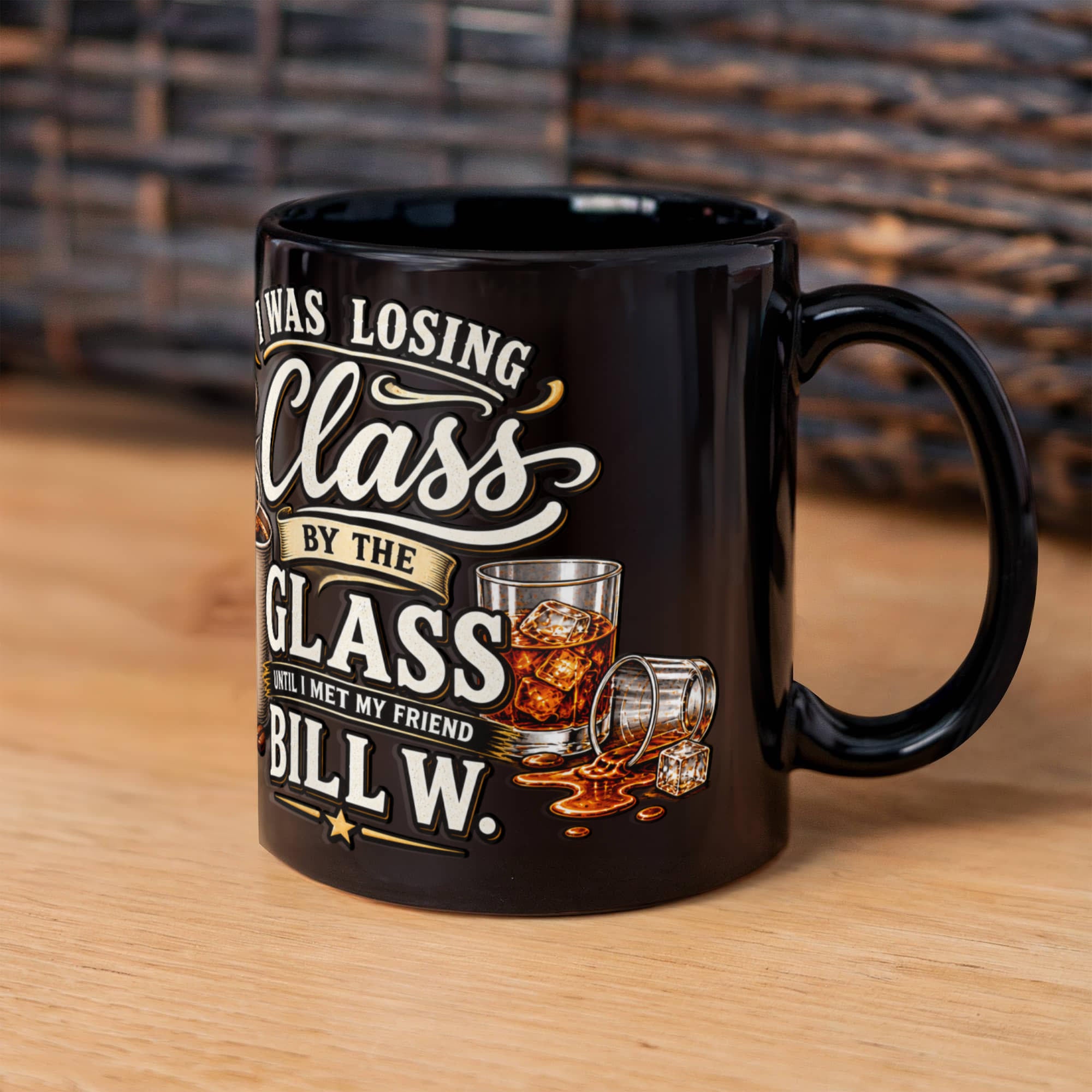 Bill W Black Mug