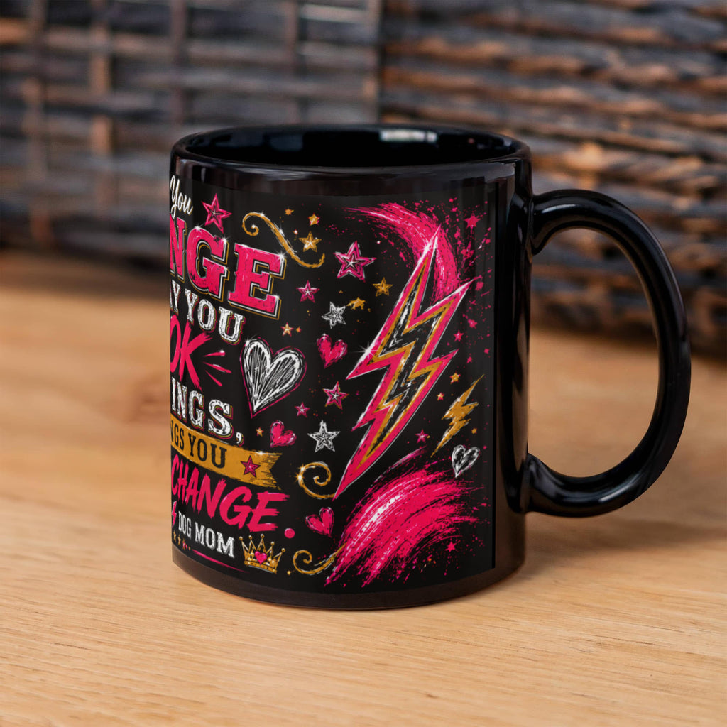Perspective Quote Black Mug