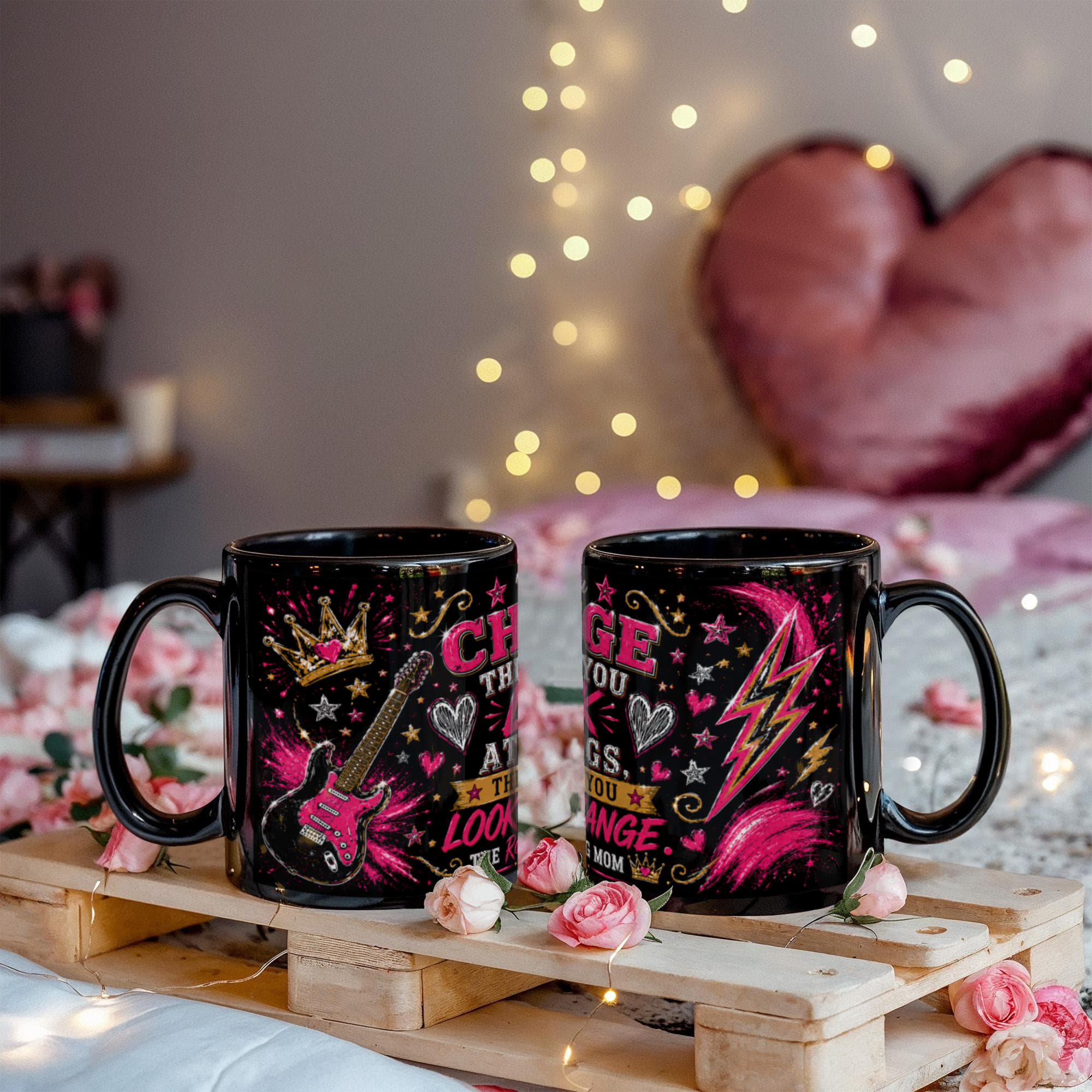 Perspective Quote Black Mug