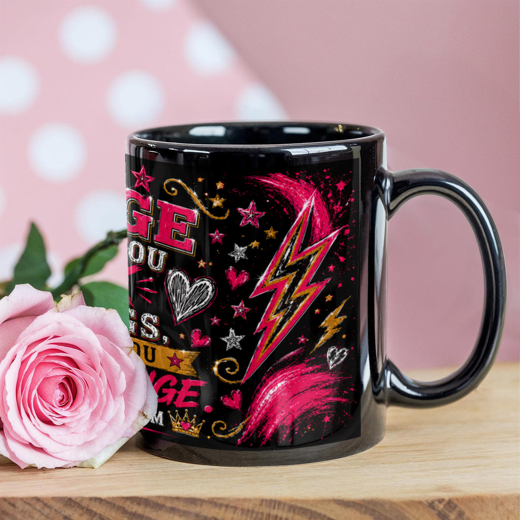 Perspective Quote Black Mug