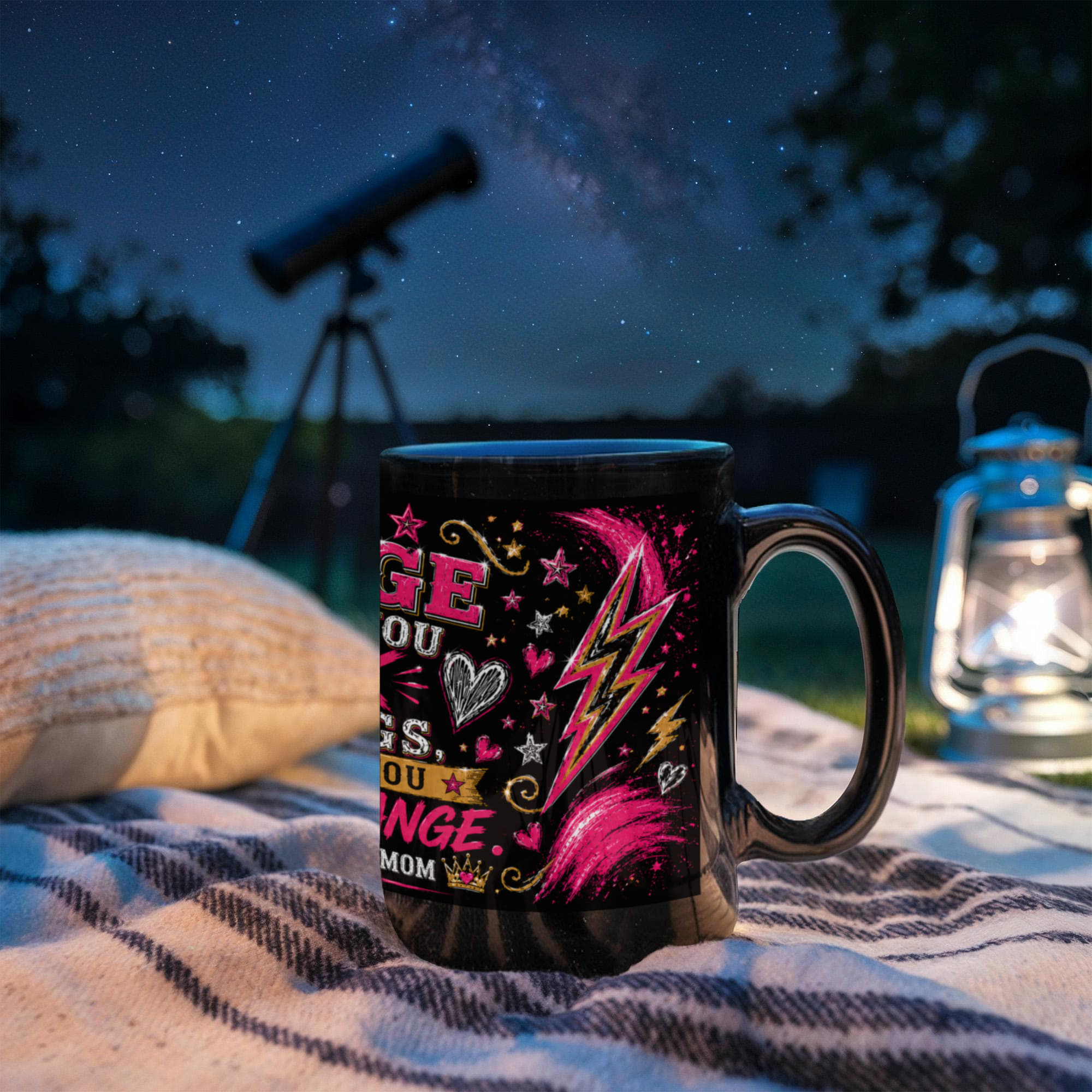 Perspective Quote Black Mug