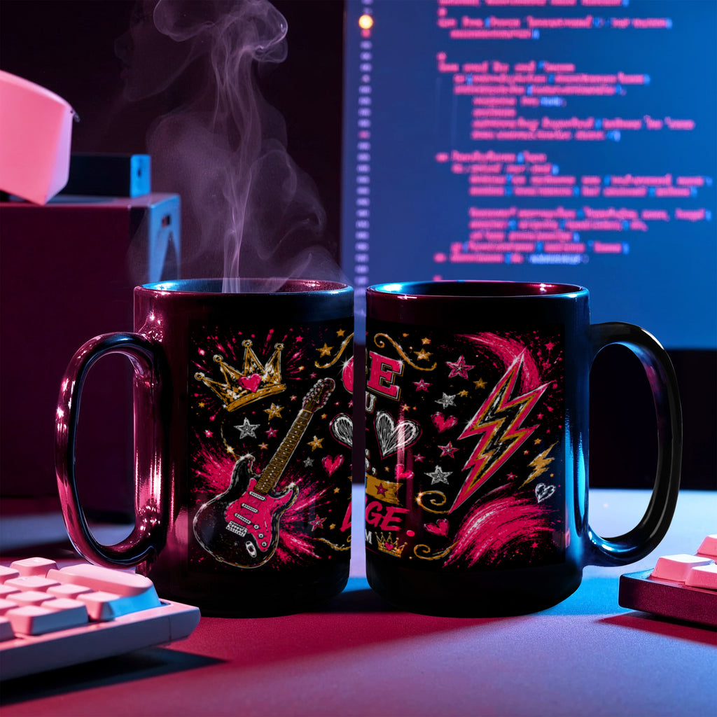 Perspective Quote Black Mug