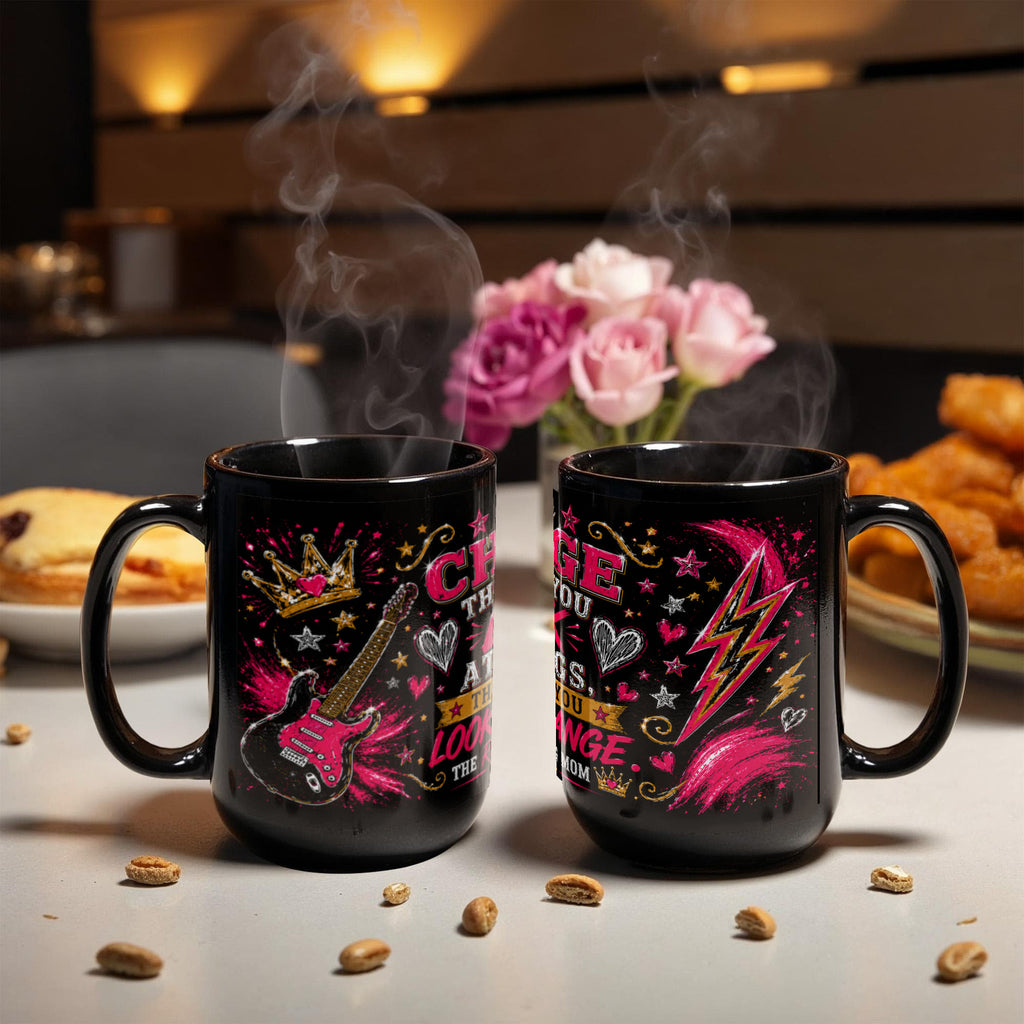 Perspective Quote Black Mug